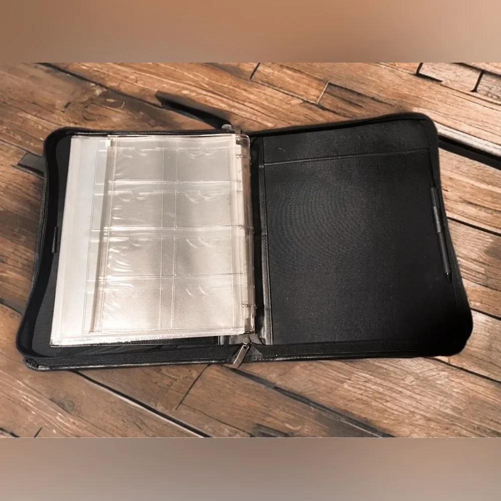 Day-Timer Genuine Leather Zip Folio Organizer